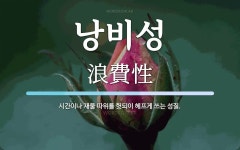 낭비성 뜻: 시간이나 재물 따위를 헛되이 헤프게 쓰는 성질.