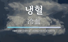냉혈 뜻: 사람의 성품이 인정이 없고 냉정함을 비유적으로 이르는 말.
