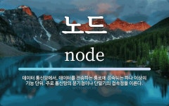 노드 뜻: 데이터 통신망에서, 데이터를 전송하는 통로에 접속되는 하나 이상의 기능 단위. 주로 통신망