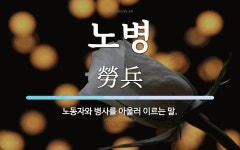 노병 뜻: 노동자와 병사를 아울러 이르는 말.