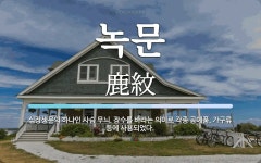 녹문 뜻: 십장생문의 하나인 사슴 무늬. 장수를 바라는 의미로 각종 공예품, 가구류 등에 사용되었다.