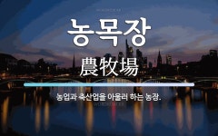 농목장 뜻: 농업과 축산업을 아울러 하는 농장.