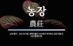 농장 뜻: 고려 말기ㆍ조선 초기에, 세력가들이 사사로이 차지하고 있던 대토지 소유 형태의 땅.