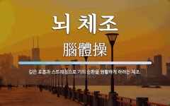 뇌 체조 뜻: 깊은 호흡과 스트레칭으로 기의 순환을 원활하게 하려는 체조.