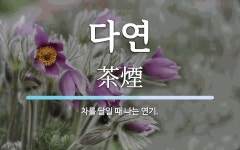 다연 뜻: 차를 달일 때 나는 연기.