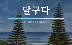 달구다 뜻: 분위기, 사상, 감정 따위를 고조하다.