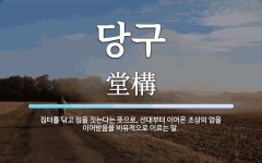 당구 뜻: 집터를 닦고 집을 짓는다는 뜻으로, 선대부터 이어온 조상의 업을 이어받음을 비유적으로 이르