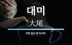 대미 뜻: 어떤 일의 맨 마지막.