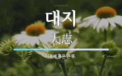 대지 뜻: 마음에 품은 큰 뜻.