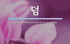 덤 뜻: 제 값어치 외에 거저로 조금 더 얹어 주는 일. 또는 그런 물건.