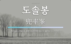 도솔봉 뜻: 전라남도 구례군과 광양시의 사이에 있는 산. 높이는 1,125미터.