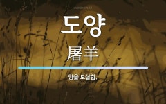 도양 뜻: 양을 도살함.