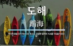 도해 뜻: 바다에 몸을 던져 죽는다는 뜻으로, 고결한 절개와 지조를 지킴을 이르는 말.
