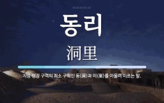 동리 뜻: 지방 행정 구역의 최소 구획인 동(洞)과 이(里)를 아울러 이르는 말.