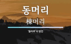 동머리 뜻: ‘동마루’의 방언