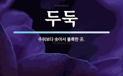 두둑 뜻: 주위보다 솟아서 불룩한 곳.