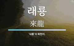 래룡 뜻: ‘내룡’의 북한어.