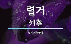 렬거 뜻: ‘열거’의 북한어.