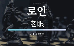 로안 뜻: ‘노안’의 북한어.