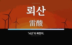 뢰산 뜻: ‘뇌산’의 북한어.
