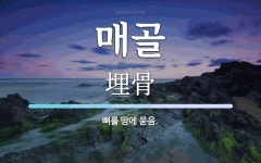 매골 뜻: 뼈를 땅에 묻음.