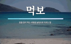 먹보 뜻: 밥을 많이 먹는 사람을 놀림조로 이르는 말.