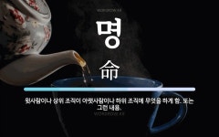 명 뜻: 윗사람이나 상위 조직이 아랫사람이나 하위 조직에 무엇을 하게 함. 또는 그런 내용.
