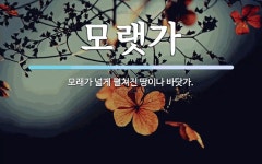 모랫가 뜻: 모래가 넓게 펼쳐진 땅이나 바닷가.