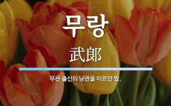 무랑 뜻: 무관 출신의 낭관을 이르던 말.