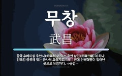 무창 뜻: 중국 후베이성 우한시(武漢市)에 있는 우한 삼진(武漢三鎭)의 하나. 양쯔강 중류에 있는 군