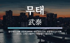 무태 뜻: 중국 북위(北魏) 효명제(孝明帝) 때의 연호(528). 효명제의 다섯 번째 연호로, 528