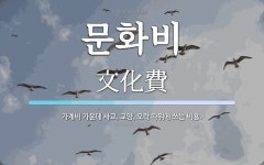문화비 뜻: 가계비 가운데 사교, 교양, 오락 따위에 쓰는 비용.