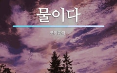 물이다 뜻: 묻게 하다.