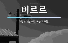 버르르 뜻: 거볍게 떠는 소리. 또는 그 모양.