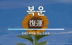 복운 뜻: 운세가 회복됨. 또는 그 운세.