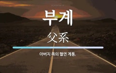 부계 뜻: 아버지 쪽의 혈연 계통.