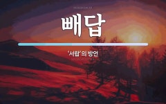 빼답 뜻: ‘서랍’의 방언