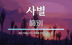 사별 뜻: 체로 가루를 치거나 액체를 거르거나 밭는 일.