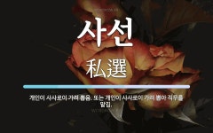 사선 뜻: 개인이 사사로이 가려 뽑음. 또는 개인이 사사로이 가려 뽑아 직무를 맡김.