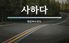 사하다 뜻: 휘갑쳐서 뜨다.