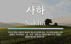 사하 뜻: 러시아 연방 시베리아 동북부 레나강 유역에 있는, 러시아에 속하는 자치 공화국. 다이아몬드