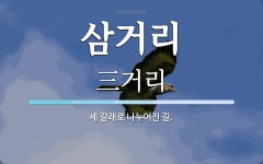 삼거리 뜻: 세 갈래로 나누어진 길.