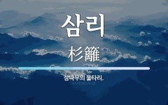삼리 뜻: 삼나무의 울타리.