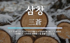 삼창 뜻: 중국 한(漢)나라 초기의 자서(字書)인 ≪창힐편(蒼詰篇)≫, ≪원력편(爰歷篇)≫, ≪박학편