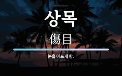 상목 뜻: 눈을 아프게 함.