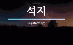 석지 뜻: ‘석동무니’의 방언