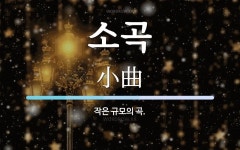 소곡 뜻: 작은 규모의 곡.