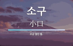 소구 뜻: 조금 열린 틈.