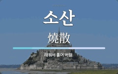 소산 뜻: 태워서 흩어 버림.