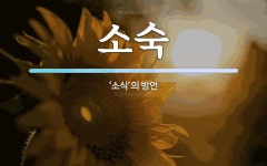 소숙 뜻: ‘소식’의 방언